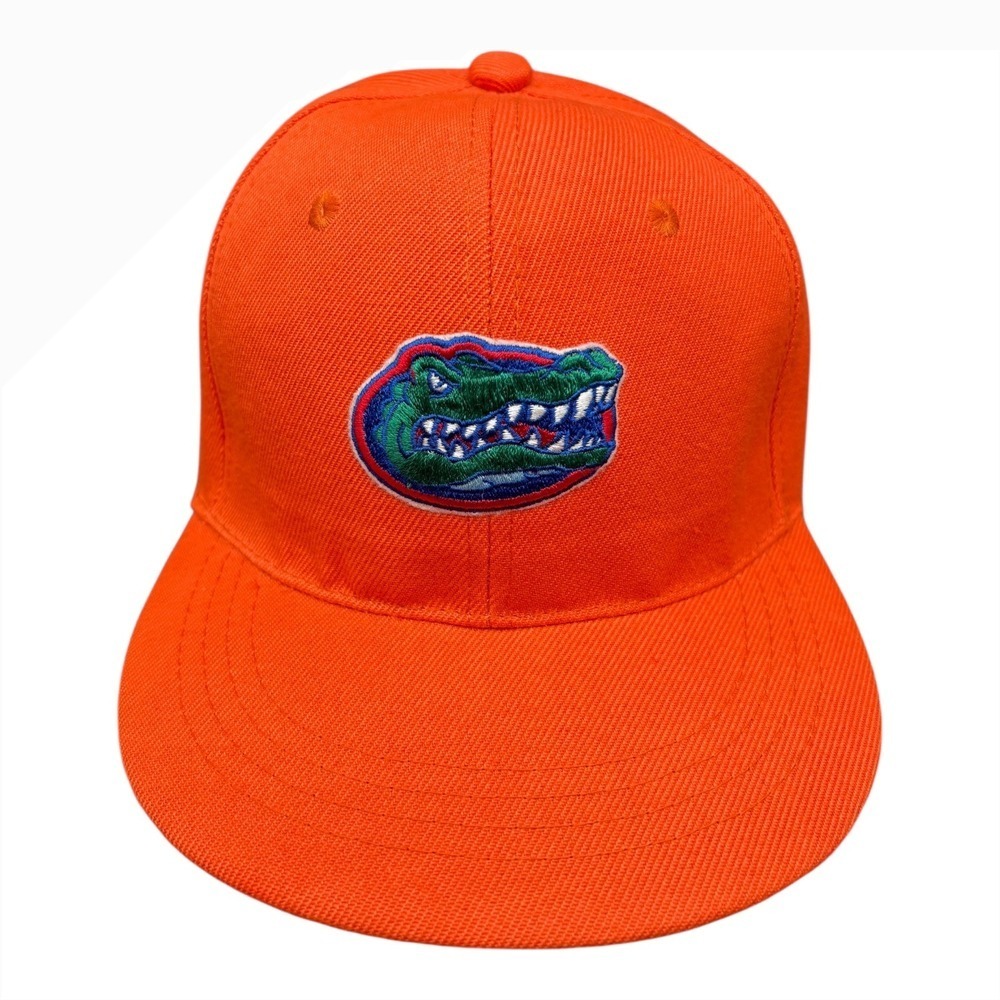 Orange University of Florida‎ Gators Snapback Hat Embroidered Logo Flat Brim